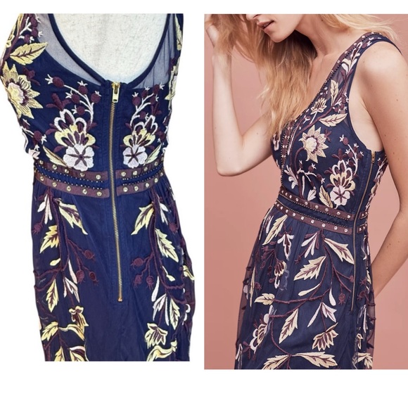 Anthropologie Moulinette Soeurs Embroidered Alicante Dress 2 - Picture 4 of 14